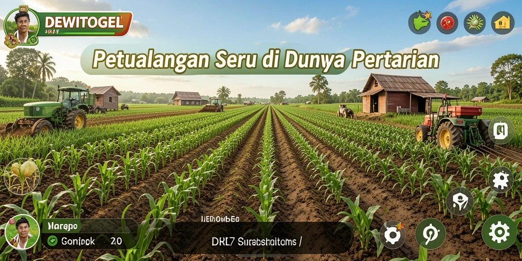 Tangkapan layar gameplay DEWITOGEL menampilkan kebun yang subur dan berwarna.