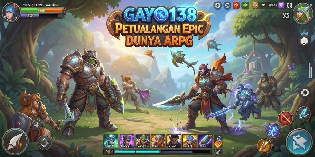 Screenshot GAYO138 menampilkan pertarungan epik dalam gameplay ARPG.