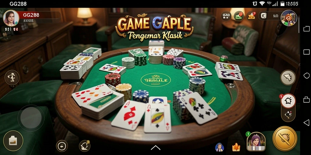 Tampilan gameplay GG288 menampilkan suasana Gaple yang seru.