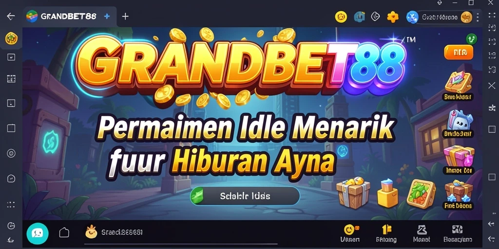 Tampilan gameplay keseruan dalam GRANDBET88 dengan elemen idle.