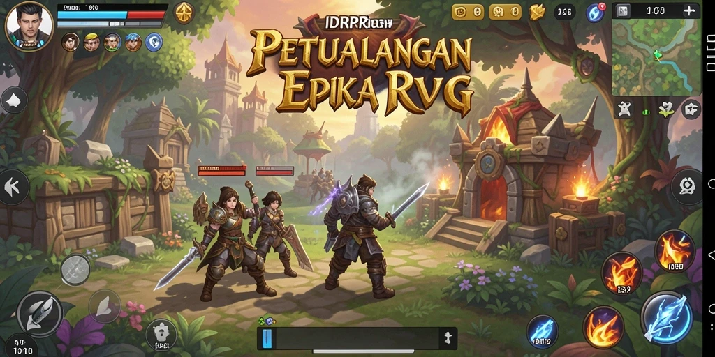 Tampilan gameplay IDRRP yang epik dan menegangkan.