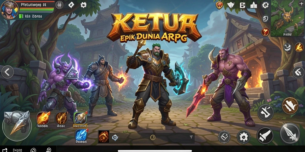 Tampilan gameplay ARPG yang menegangkan dalam KETUA.