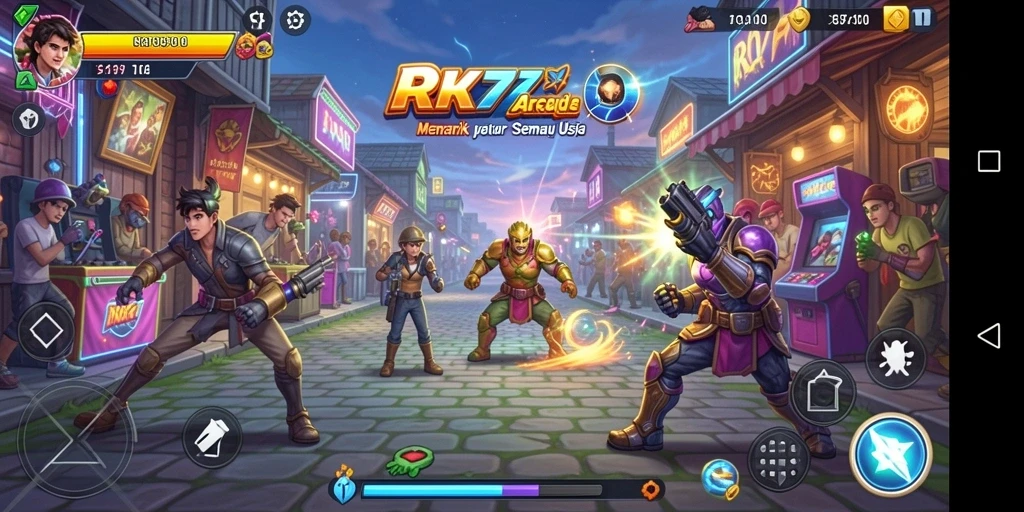 Tampilan gameplay menarik dan penuh aksi dari RK77.