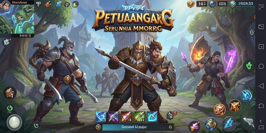 Tampilan permainan RPVIP4 yang menampilkan aksi penuh di dunia MMORPG.
