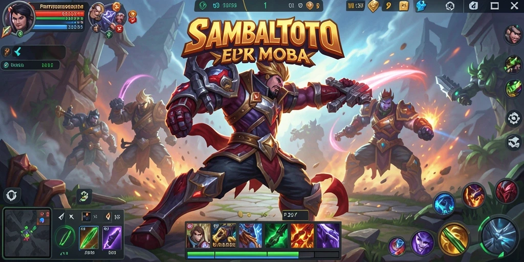 Screenshot gameplay <strong>SAMBALTOTO</strong> menunjukkan aksi pertarungan tim yang mendebarkan.