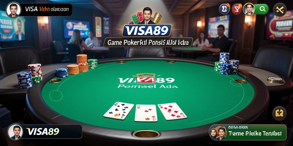 Tampilan gameplay Poker yang seru dan interaktif di VISA89.